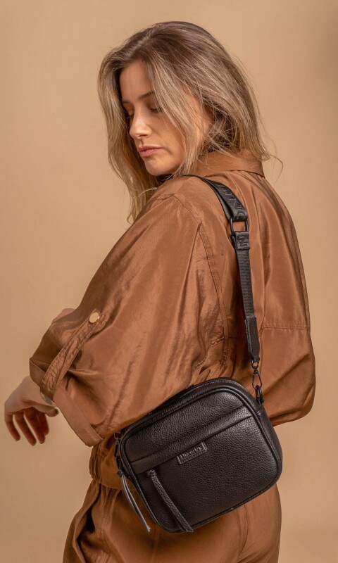 BANDOLERA MORRAL PALMA NEGRO