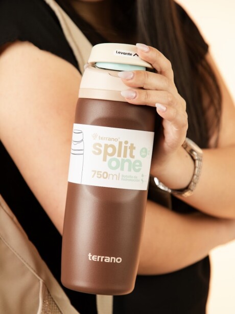 BOTELLA SPLIT ONE POP UP 750ML. Marrón