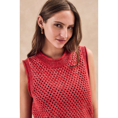 Top Calados Lurex Rojo