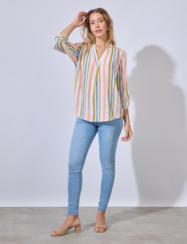 Blusa Lineas CRUDO/MULTI