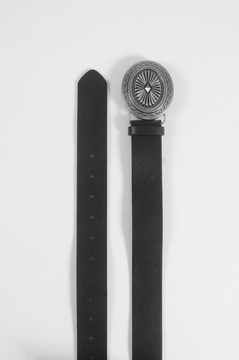 Cinturón hebilla sol - negro 
