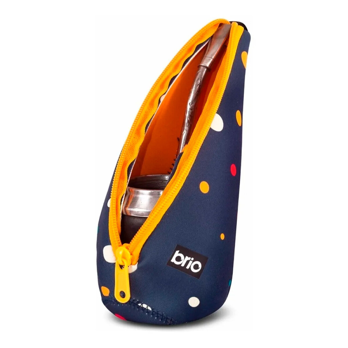 Funda Para Mate y Bombilla Matesa Brio Neopreno Con Cierre Azul