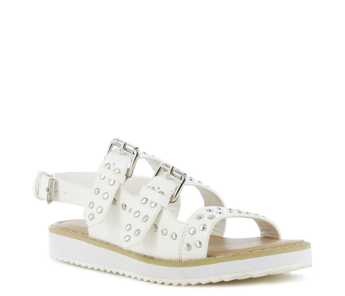 Sandalia SIENA con tachas White