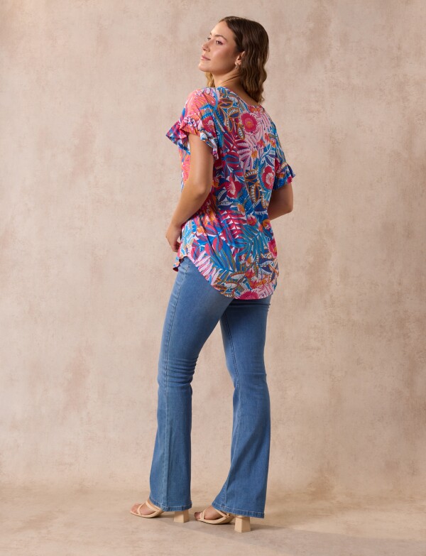 Blusa Botanic MULTI/FUCSIA
