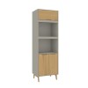 PANELERO LINEA WOOD GRIS