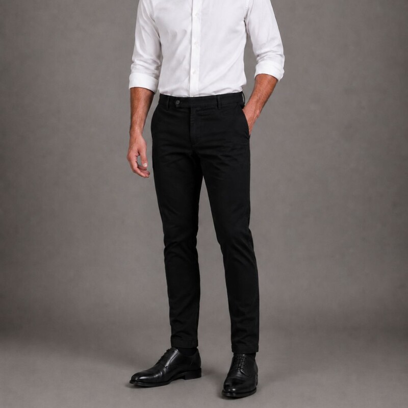 Pantalón de gabardina Negro