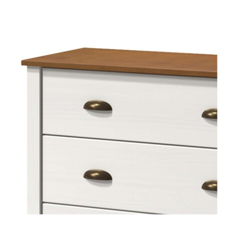 Comoda 4 cajones Madera maciza Linea Colonial Blanco