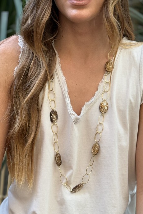 COLLAR TEODORA I Dorado - Marron