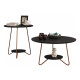 Set Mesa Ratona + Mesa Auxiliar Living Nordico Negro