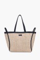 Bolso rafia beige