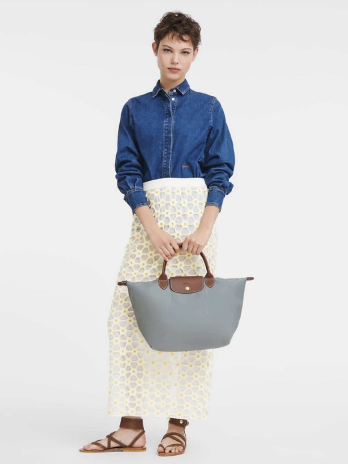 Le Pliage Original M Handbag Gris