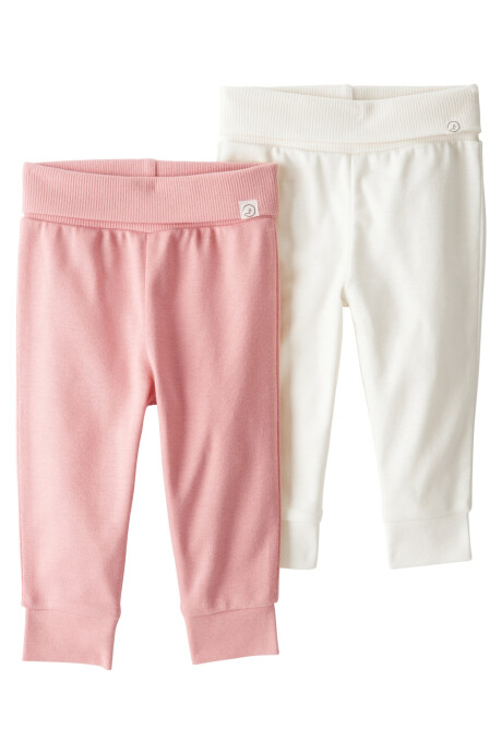 Pack dos pantalones de algodón orgánico Sin color