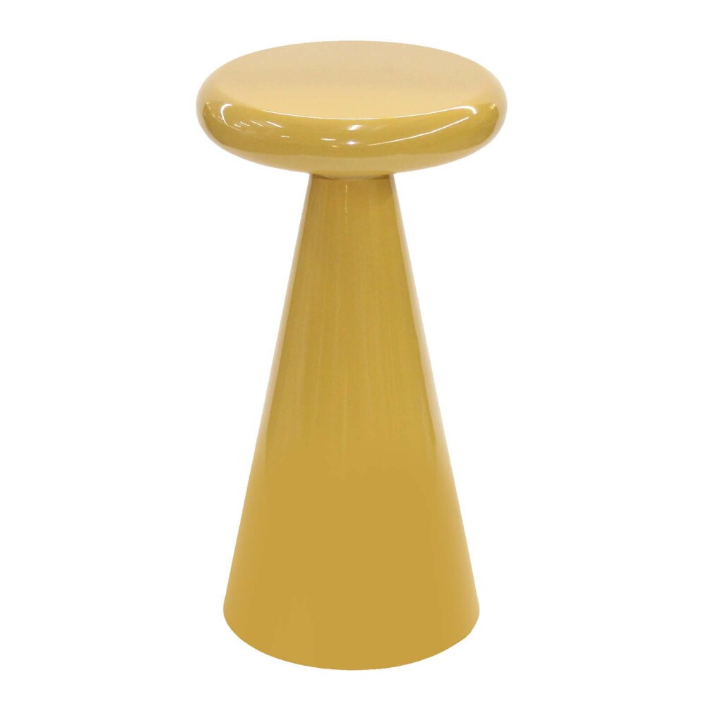 MESA LATERAL METAL AMARILLO SAGGITA MOSTAZA