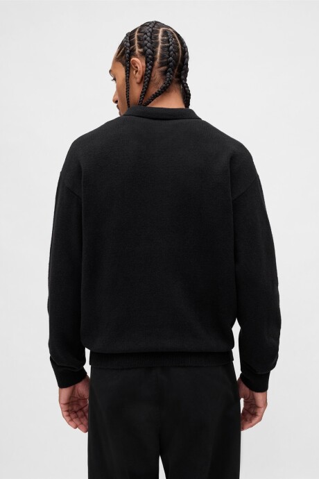 Buzo Tipo Polo Cashsoft Hombre True Black V2 2