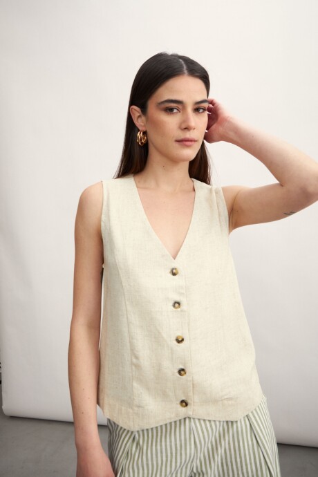 Chaleco Chelsy Beige