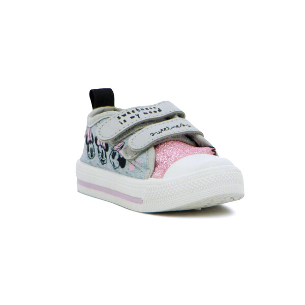 Disney Lona Baja Toddler Velcro Gris-rosado