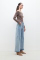 Jean bicolor wide leg Lena jean medio