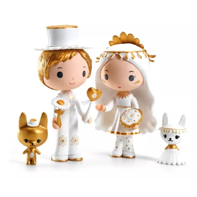 Muñeca y Muñeco de gala Marguerite y Léopold Djeco Muñeca y Muñeco de gala Marguerite y Léopold Djeco