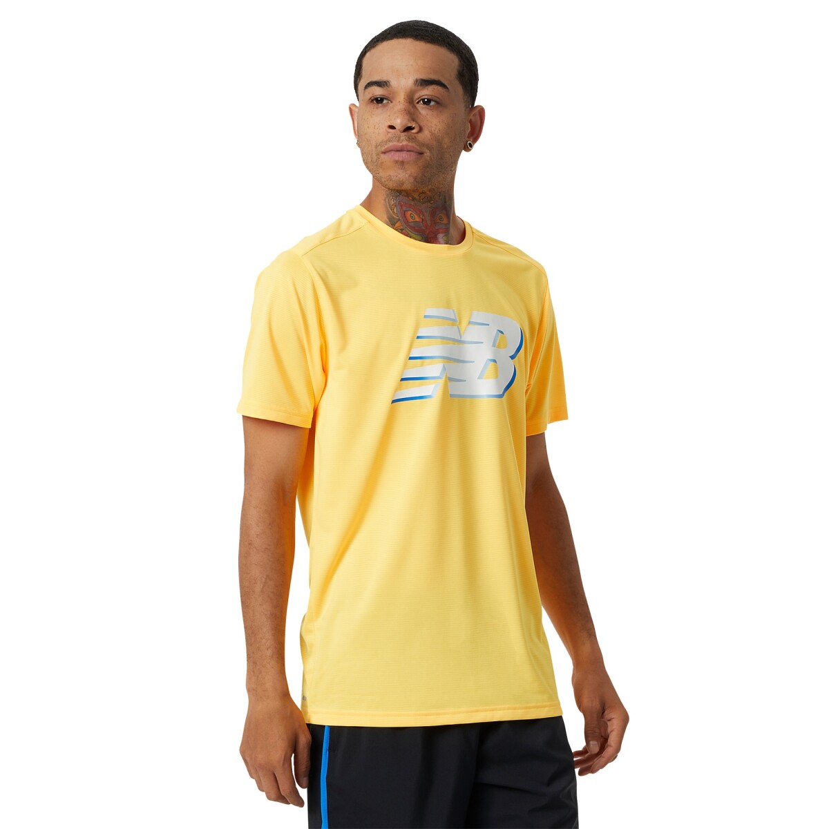 Remera New Balance de Hombre - GRAPHIC ACCELERAT- MT21225VAC - YELLOW 