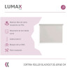 Cortina Roller Blackout Lumax 60 X 160 Cm Colores Gris