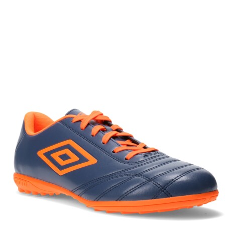 Championes de Fútbol 5 Hombre Umbro Classico II TF Azul Marino - Anaranjado