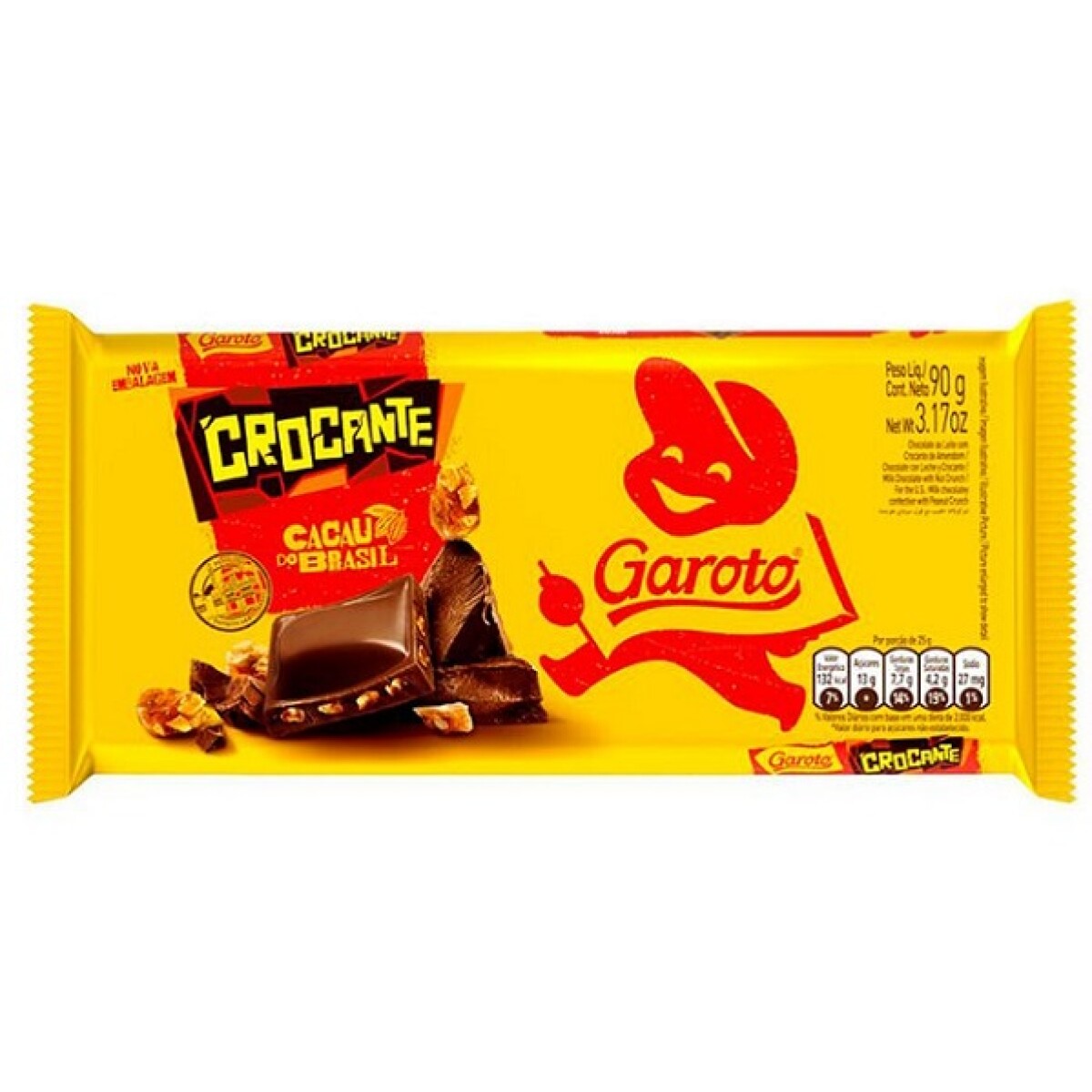 Chocolate Garoto Crocante 90 Grs. 
