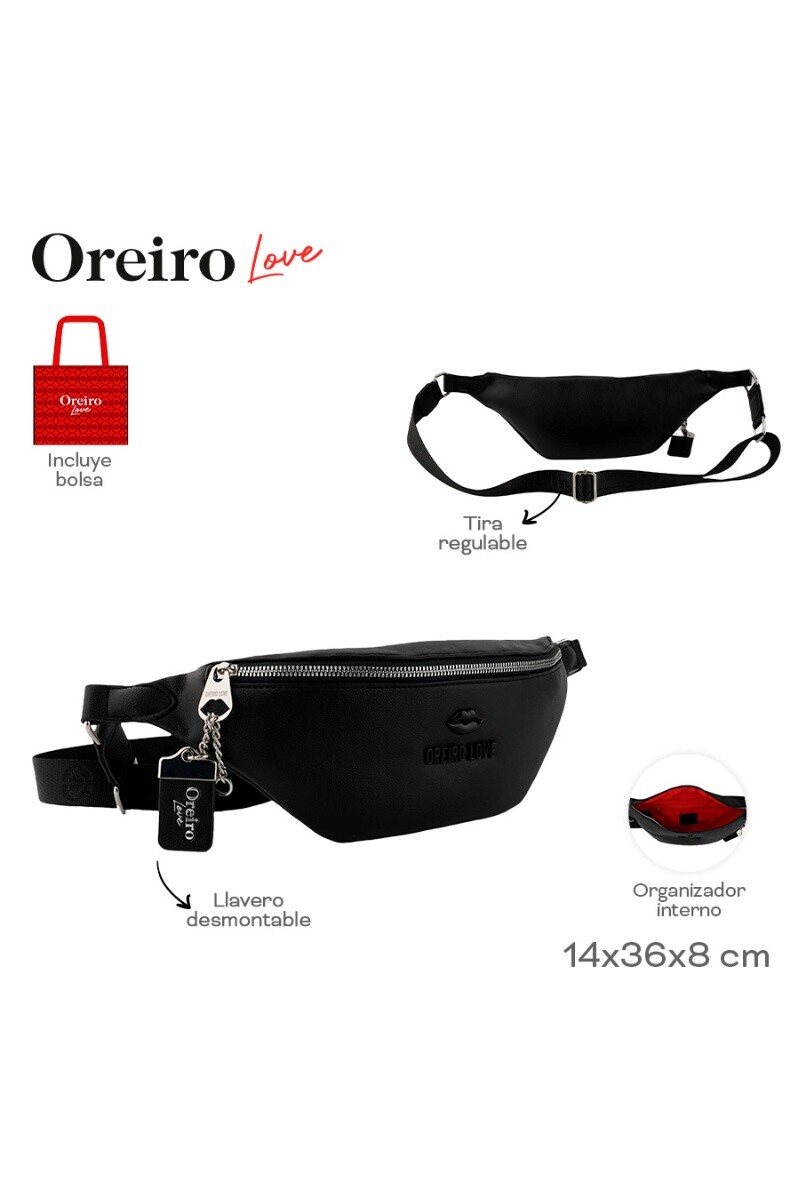 Riñonera Las Oreiro Negro