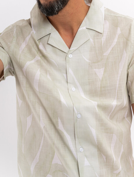 Camisa m/c rustica verde claro