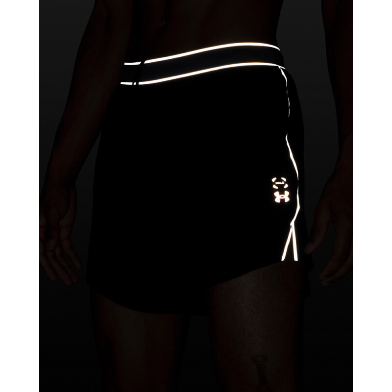 UA Halo Run Short-BLU BLK-001