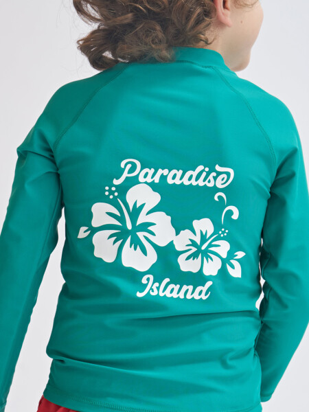 Camiseta UV manga larga Paradise- verde