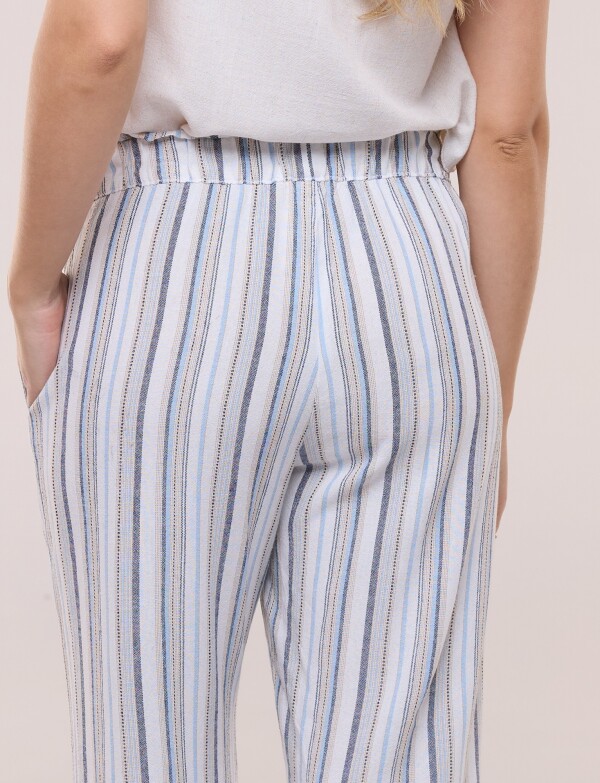 Capri Pull On Lino Con Cordón Ajustable MULTI/BEIGE