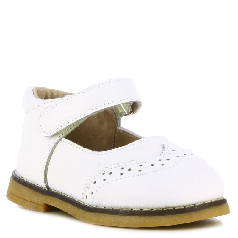 Guillermina de Niña Mini Miss Carol BRIGI de cuero con velcro Blanco