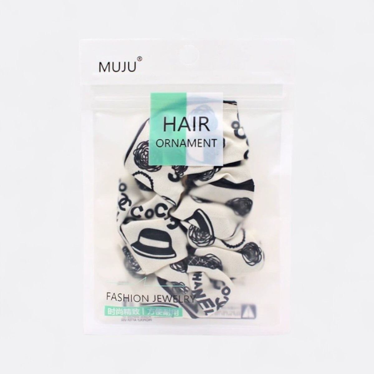 Colita Para Cabello Blanca Y Negra - Sombreros 