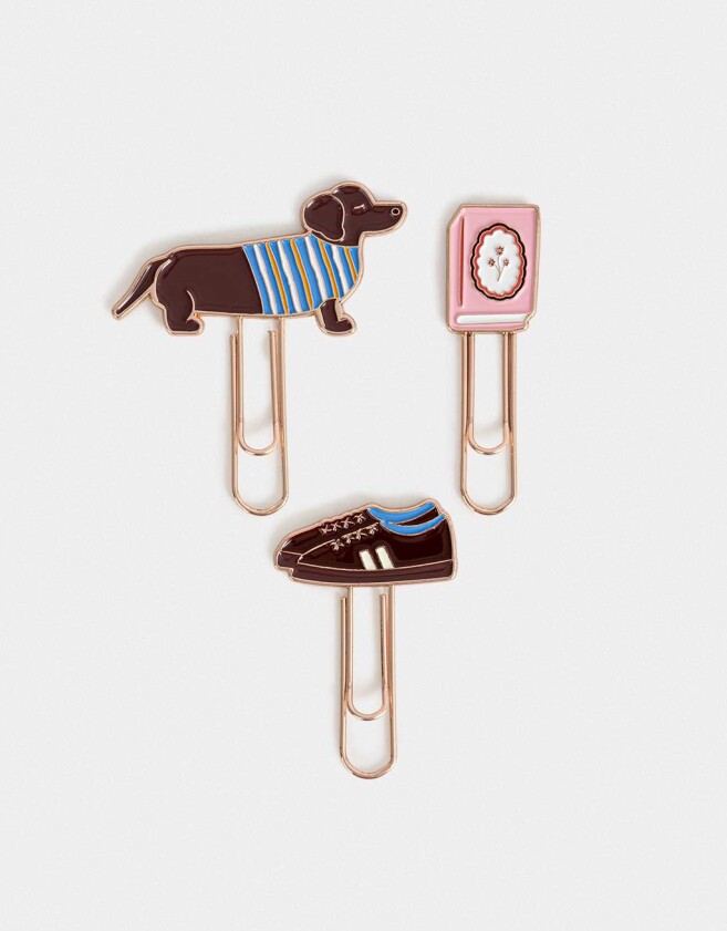 Útiles Varios Esmaltado Set De 3 Clips - Combinacion Multicolor
