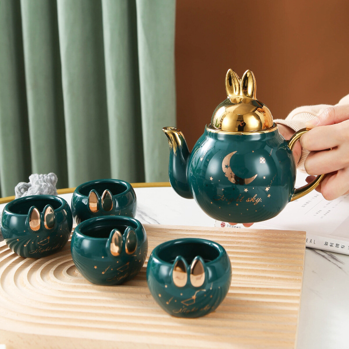 Juego De Té Rabbit - Verde 