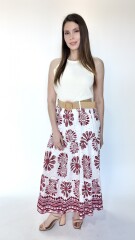 Falda Vanyr Estampado bordó