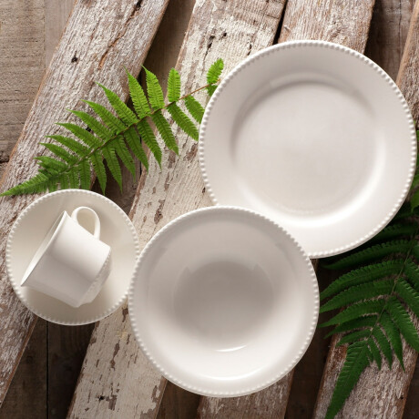 Juego de Vajilla 16 Piezas Perla Blanca Loza Juego de Vajilla 16 Piezas Perla Blanca Loza