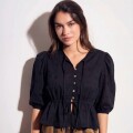 Imagen de Blusa Broderie - Negro