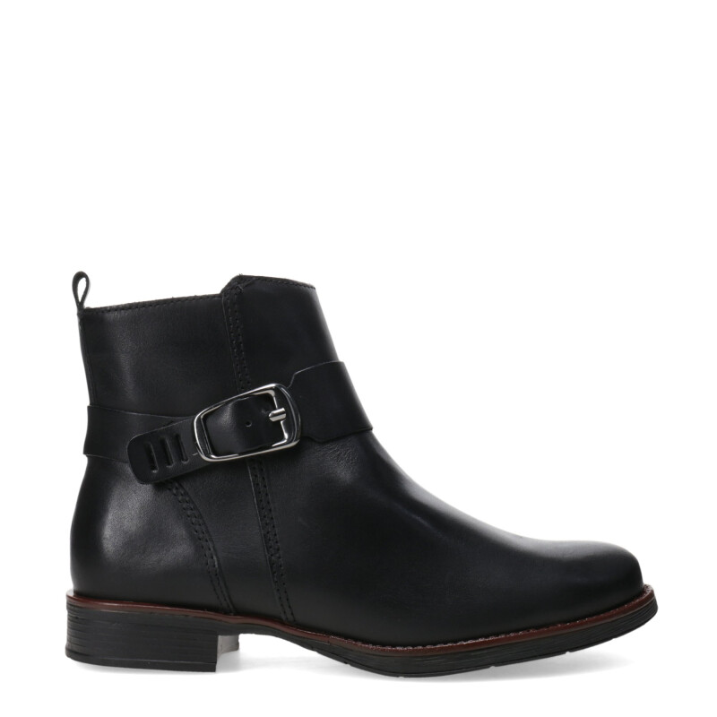 Botas de Mujer Bottero Caña Baja de Cuero Negro