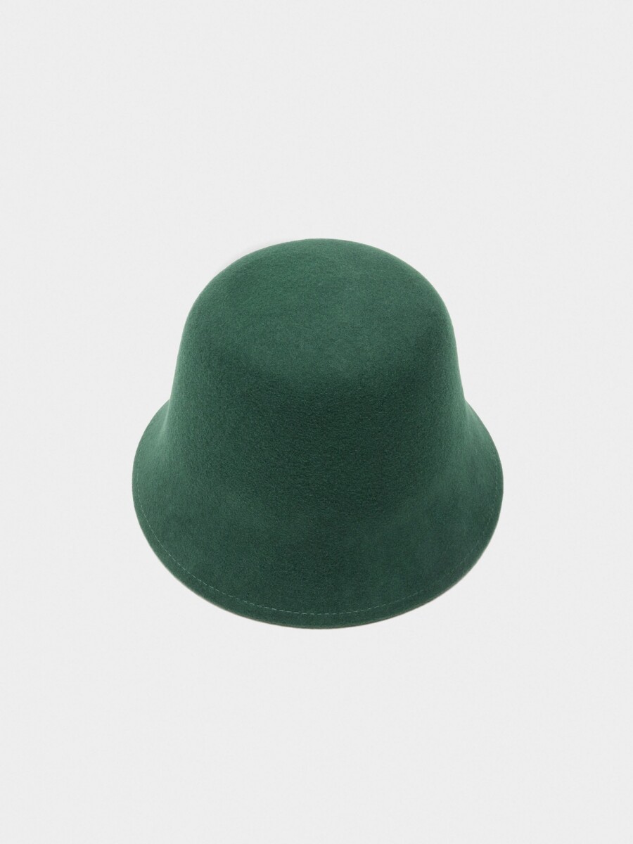 Sombrero Bucket 100% Lana verde