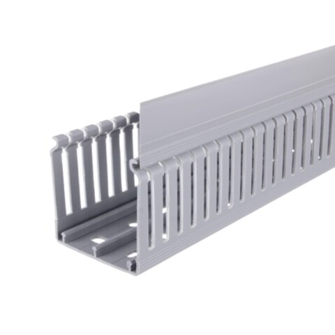 CABLECANAL 60X60MM GRIS RANURADO calado angosto CABLECANAL 60X60MM GRIS RANURADO calado angosto