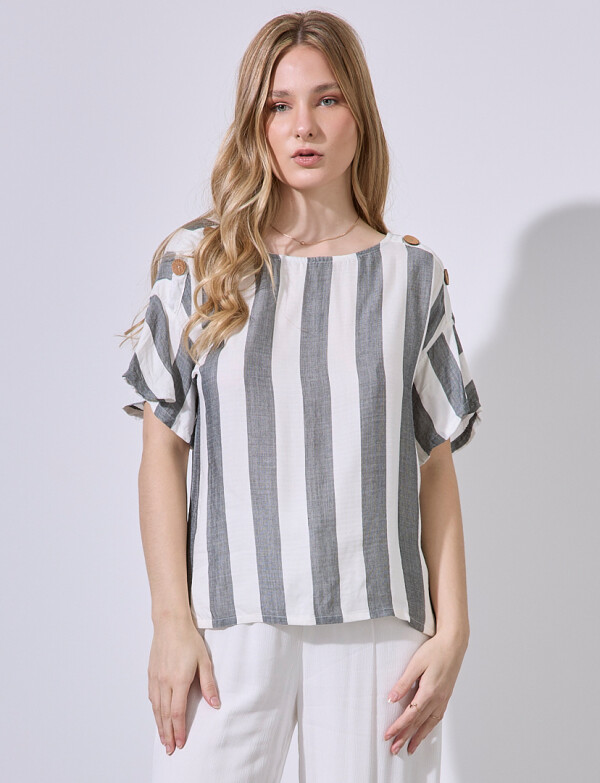 Blusa Botones GRIS