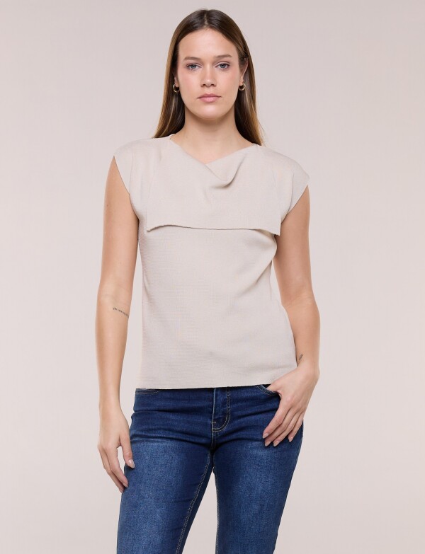 Buzo Con Solapa BEIGE