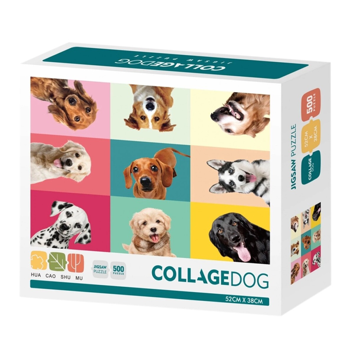 Puzzle Rompecabezas Infantil Collage de Perros 500 Piezas - Multicolor 