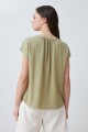 Blusa de lyocell verde oliva