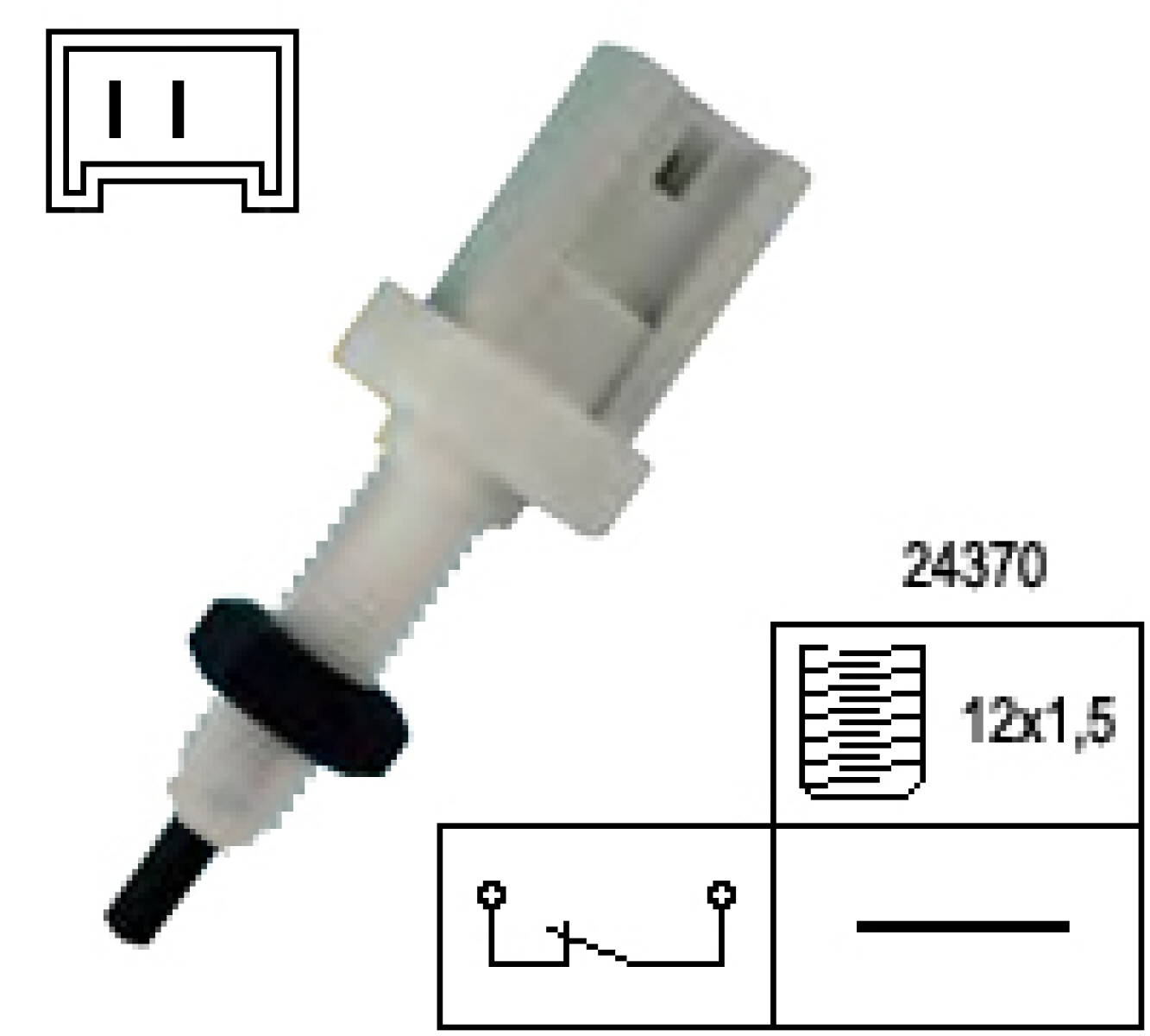 BULBO INTERRUPTOR FIAT FRENO UNO D DUCATO BOXER 12X1.5 PLAST FAE 