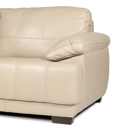 Sofá Tucson - Cuero Básico - 3 cuerpos 519 (Beige)