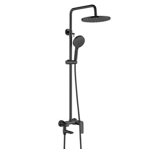 Barral de ducha Monocomando exterior con Transferencia Chronos negro mate Barral De Ducha Monocomando Exterior Con Transferencia Chronos Negro Mate