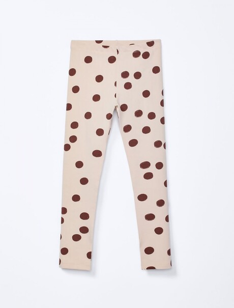 CALZA INFANTIL ESTAMPADA BEIGE