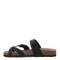 Sandalia de Mujer Freeway Casual 2 Hebillas Negro (Cuero Graso)